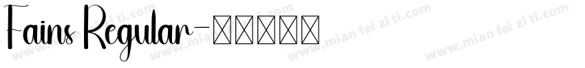 Fains Regular字体转换